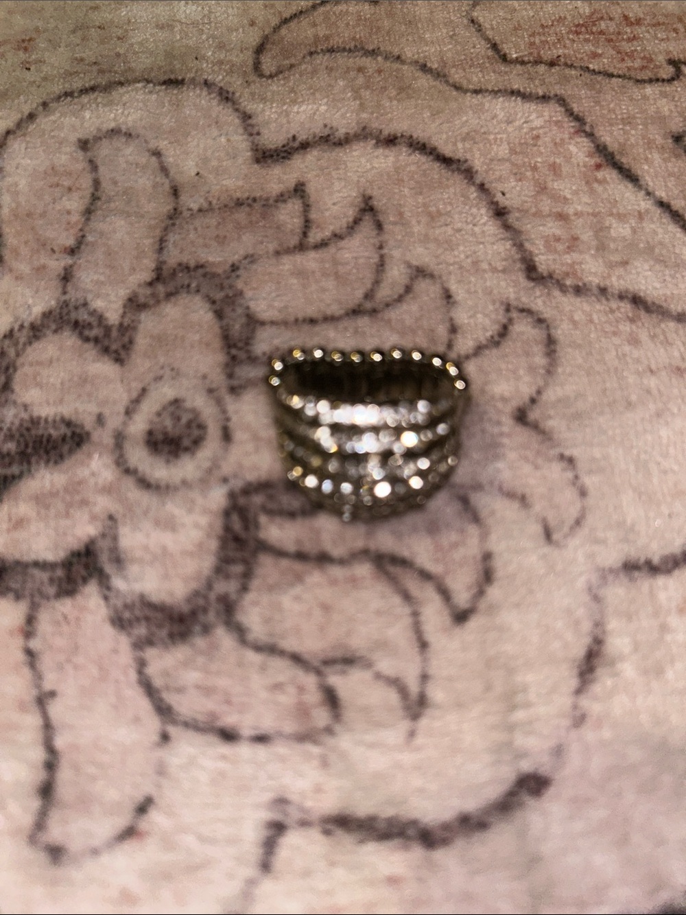 Gold-Tone Stackable Crystal Ring - Women's Fashion Accessory